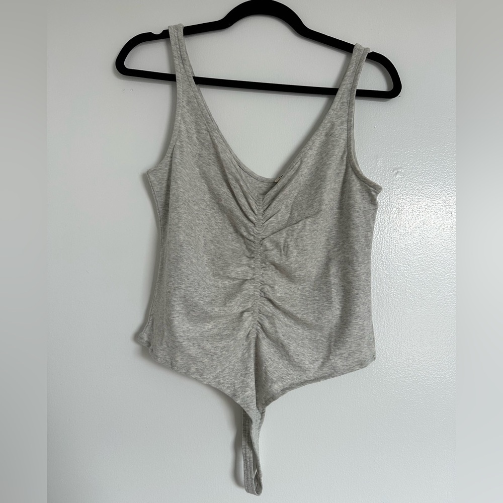 Open Edit Heather Grey Bodysuit size Large